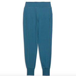 Lululemon Womens Flurry Up High Rise Joggers - Size 12 - Petrol Blue